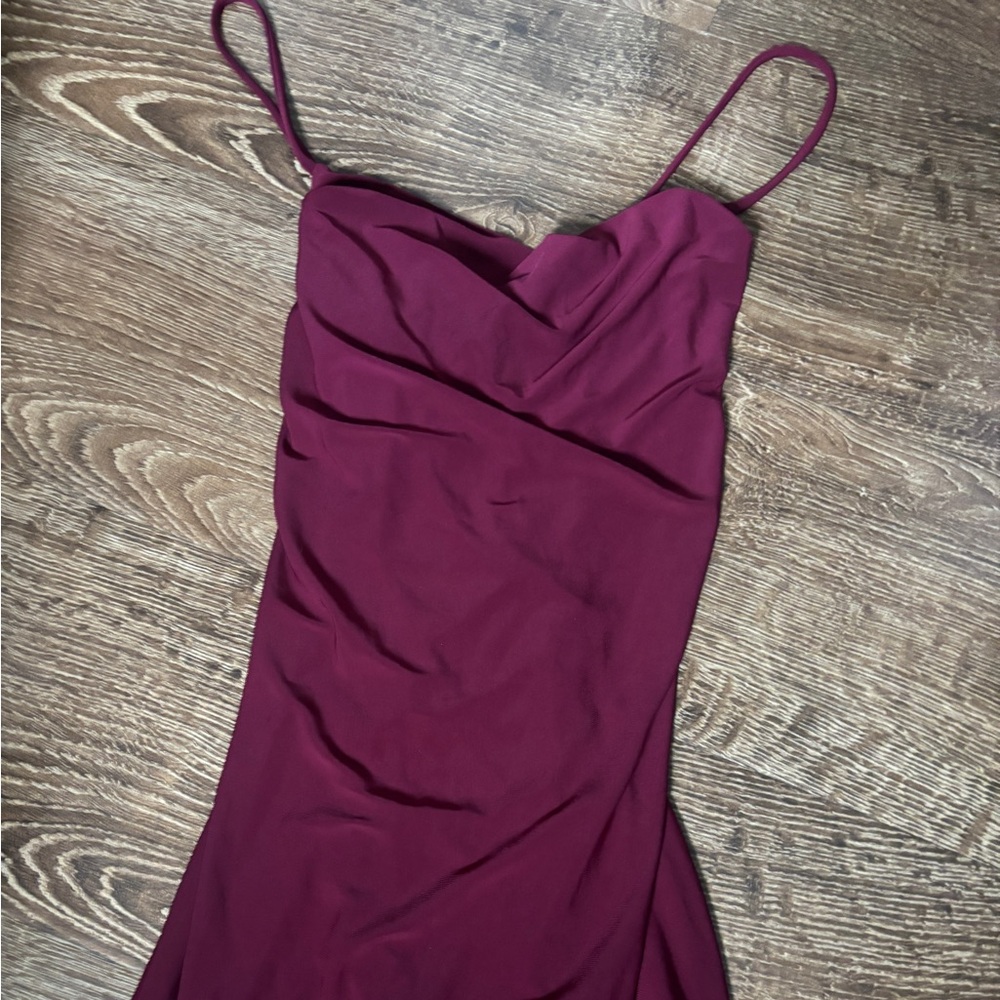 Mini burgundy dress